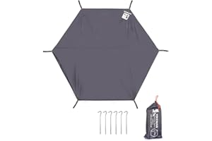 HIKEMAN Bâche de camping – Tapis de sol imperméable multifonction pour extérieur, tapis de sol hexagonal pour tente et auvent pour camping, randonnée, pique-nique (XL)