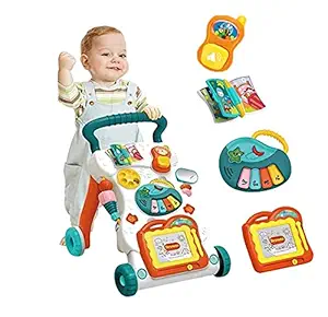 AVIAXO 4 in 1 Sit-to-Stand Learning Walker, Kids Activity Center, Entertainment Table w/Lights & Sounds, Music, Detachable Panel, Educational Push Toy for Babies, Toddlers