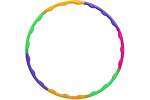 BEAUTYBIGBANG 2021 1PCS 55cm 7 Sections Courbes Cerceau Hula Bebe Hoop l'anneau de Gym - cerceaux Enfants et Adultes Gym coloré Hula