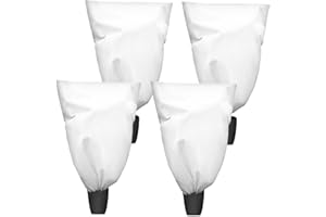 Evoio 4 Pack Plant Covers Freeze Protection, 100cm x 150cm Plant Frost Cover Bags for Winter Cold Weather with Drawstring, Frost Cloth for Plants, Sapling Trees, Shrub Thickness Plant Cover Bags