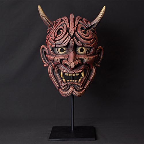 Matt Buckley Edge Sculpture Japanese Hannya Mask Antique Red