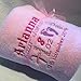 PERSONALISED PINK BLANKET WITH HOT PINK AND PURPLE EMBROIDERY. SPECIAL KEEPSAKE BABYGIFT