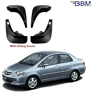 BBM Unbreakable Heavy Car Mud Flaps Splash Guard Mudguard for Honda City ZX [Set of 4] - Year 2006 2007 2008