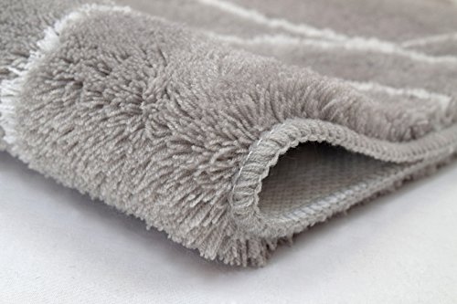 Kleine Wolke 4079146225 Badteppich Ramona, 100 Prozent Polyacryl, silbergrau, 120 x 70 cm - 2