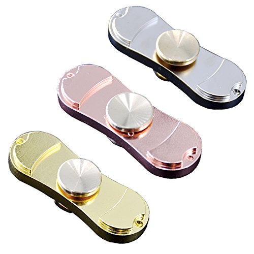 deAO Dual-Bar Hand Spinner PROBALANCE Sensory Integration Fidget Toy - Improves Concentration and Relaxation, Anti-stress and Antianxiety (Gold)