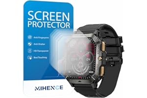 MIHENCE Pellicola protettiva compatibile con smartwatch Bambooinn C28, pellicola protettiva in PET HD, per smartwatch C28 da 2,02", 6 pezzi
