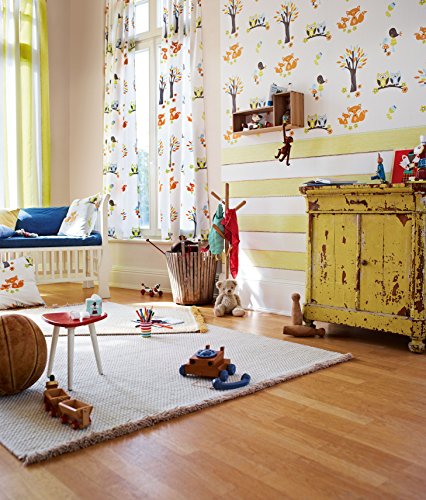 Esprit Kids Vliestapete Forest, Mustertapete, weiß, beige, hellblau, braun, magenta, 941151 - 3