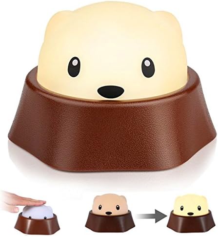 LED Diglett Night Light, Florally Rechargeable Cute Creative Press Control Gopher Diglett Toy Nightlight Lamp,Dimlight and Highlight Dual Bightness,Bed Besides Light Nursery Nightlight Atmosphere Lamp,Best Gift for Kids Children Baby Feeding Sleeping