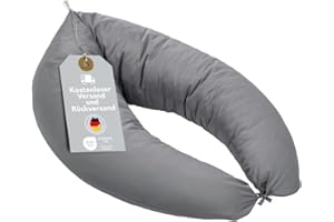 ‎XDREAM XDREAM XXL Stillkissen mit anschmiegsamen Mikrofaserbezug | waschbares Lagerungskissen und Seitenschläferkissen mit Bändern zum Knoten | Öko-Tex Zertifiziert | 190 x 40 cm