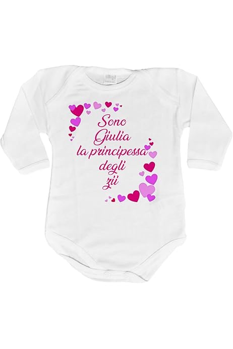 Body Neonata Personalizzato Con Nome - Stampato 'Buon Compleanno Papà, La Tua Principessa' - Foto 11