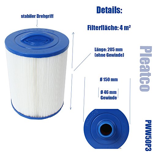 Filterkartusche Kartusche Whirlpool Filter Lamellenfilter Pleatco PWW50P3 - 2