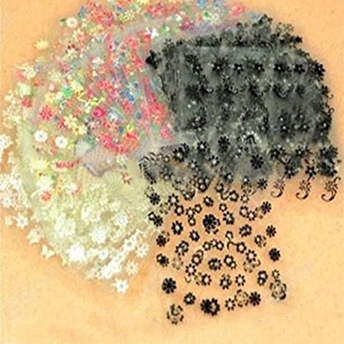 Bluelans® Nagelsticker- Wassertransfer Nail Art – 10 Blatt 3D Nail Art Sticker Aufkleber Nail Tips Dekorationen - 2