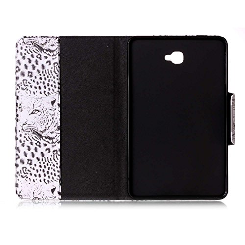Samsung Galaxy Tab A 10.1 T580 Ledertasche Smart Cover,Samsung Galaxy Tab A T580 Hülle,Ekakashop Ultradünn Fashion Bunt Leopard Muster Painting Flip Cover im Bookstyle Kunstleder Schutzhülle Magnetverschluss PU Leder Schale Ständer Hülle Case TPU Innere Tasche Etui mit Magnetverschluss Wallet Kreditkarte Card Holder Slot für Samsung Galaxy Tab A SM-T580 SM-T585 10.1 Zoll + 1x Kostenlos Ständer (Farbe zufällig) - 5