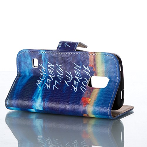 SKYXD für Samsung Galaxy S5 Mini Hülle Leder Wolken Muster Folio Klappbar Handy Tasche Schutzhülle [Magnet / Brieftasche Kartenfach / Standfunktion] Klapphülle mit [Handyanhänger + Eingabestift] Zubehör Set für Samsung Galaxy S5 Mini Case Bookstyle Flip Leather Cover With [Stylus and Dust Plug] - 5