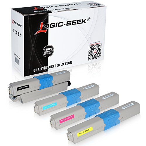 Logic-Seek Toner für Oki C310 C531, 2500 Seiten schwarz/2000 Seiten farbig