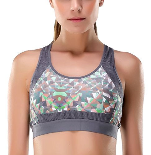 Yvette Damen Sport-BH, hochwirksam, bedruckt #080108