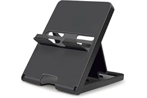 ELIATER Stand Compatible with Nintendo Switch, Adjustable Switch Playstand, Foldable Phone Stand for Desk, Compact & Portable Switch Holder Accessories (Black)