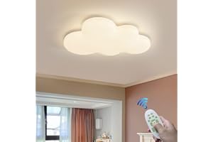 PHTLAMPES LED Deckenleuchte Modern Kinderzimmer Weiße Wolken Regenbogen Jungen Und Mädchen Deckenleuchten Einbau Baby Deckenlampe Schlafzimmer Für Cartoon Acryl Lampshade Kronleuchter Kinder Zimmer Deckenlich
