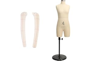 lavandeform halbe Größe Schneiderpuppen zum Nähen Miniatur（es handelt Sich Nicht um Erwachsenengröße. ）Es können Nadeln in die 1/2 Schneiderpuppen gestochen Werden. (Beige Weicher Arm)