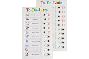 VELLICHOR Checklist Board, Stick-On Task List, Reusable Memo Board for Children, Task Planner Children, Task List for Children (To-Do-Liste-2pcs)