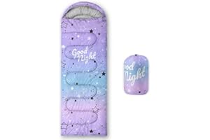 HOSIMA Sacos de dormir, saco de dormir momia para adultos, niñas, niños, impermeable, para camping, senderismo, exterior, viajes, caza, con bolsas de compresión (SDF16)