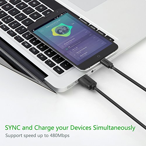 UGREEN Micro USB Kabel USB 2.0 A Stecker auf Micro B USB Kabel Set für Samsung Galaxy S7, S6, S6 Edge, S4, S3, Note 2, HTC, Motorola, Huawei, LG usw 0.5m, 1m, 2m, 3 Stück 1 Pack Schwarz - 3