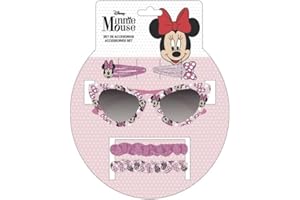 CERDÁ LIFE'S LITTLE MOMENTS Set di bellezza per bambini di Minnie Mouse - Rosa - Set completo - Include occhiali da sole, 2 forcine e 2 fermagli per capelli - Prodotto originale disegnato in Spagna