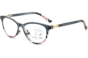 KOOSUFA Damskie okulary progresywne, wieloogniskowe, okulary do czytania, ochrona przed niebieskim światłem, kocie oko, rogowe, pomoc w czytaniu, ochrona przed zmęczeniem, 1,0, 1,5, 2,0, 2,5, 3,0, 3,5