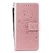 Produktbild HUAWEI P20 lite Hülle, HUAWEI P20 lite Schutzhülle, HUAWEI P20 lite cover Alfort Flamingos Lederhülle Design Dual Use Flip Hülle Cover Schale Book Type PU Leder + PC Hülle Innere Magnetverschluss Flip Case Wallet Case für HUAWEI P20 lite Smartphone Ledercase Tasche Taschen Schalen Handytasche mit Standfunktion und Kartenfächer ( Roségold )