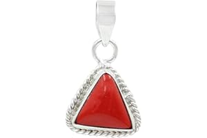 LMDPRAJAPATIS Red Coral Moonga precious Stone Pendant 11.55 Carat (12.25 Ratti) Pure 925 Sterling Silver Pendant