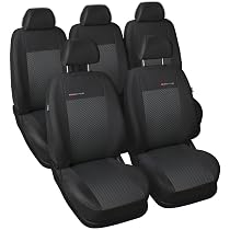 Coprisedili Anteriori Per Renault Scenic I, II, III, IV (1996-2019) - Set 2 Pezzi, Velluto, Nero Grigio