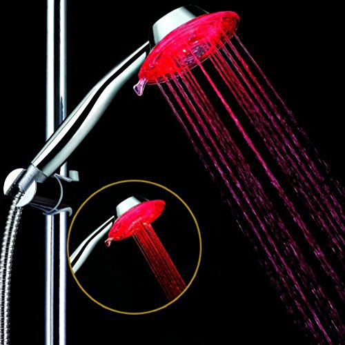7 Farbwechsel Duschkopf LED-Licht automatisch Badezimmer Duschkopf Einstellbare Spritzdüse Regenmenge MaiTian - 3