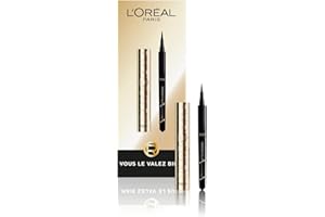 L'OREAL PARIS L'Oréal Paris - Coffret Cadeau - Mascara Panorama et Eyeliner Perfect Slim - Regard Panoramique - Résultat Intense Longue Tenue - Tailles Réelles