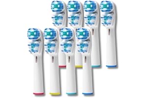 GARTIAM - Lot de 4 - Dual Clean brossettes de rechange pour oral b, embout brosse a dent compatible avec oral b, brossettes de rechange compatible, tete de brosse a dent compatible oral b