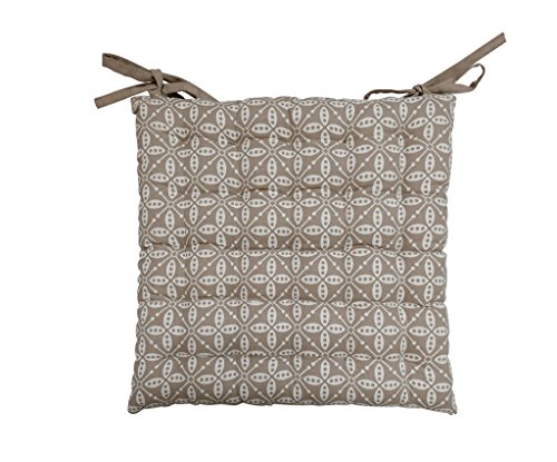 Soleil d'ocre 005690 Stuhlauflage abgesteppt Baumwolle OSLO taupe Soleil d'ocre