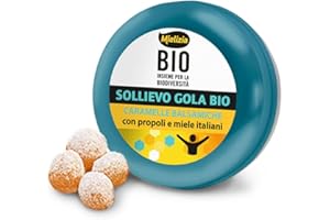 Mielizia BIO - Caramelle Balsamiche Biologiche per Sollievo Gola con Propoli e Miele Italiani - 40g