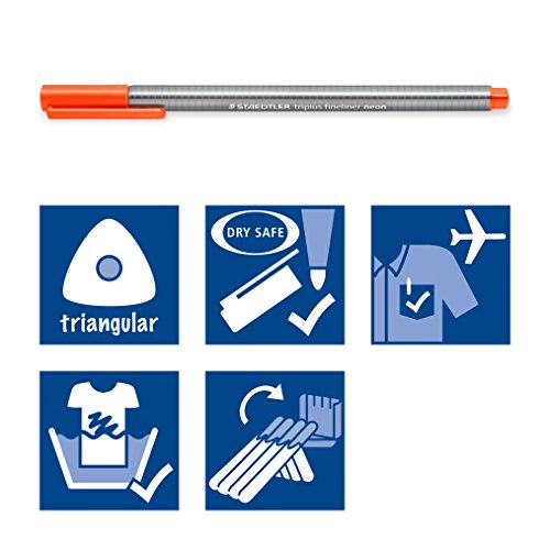 Staedtler Fineliner triplus Johanna Basford Edition, ergonomische Dreikantform, superfeine Spitze, Strichbreite 0.3 mm, Kartonetui mit 15 farblich sortierten Finelinern, 334 C15JB - 4