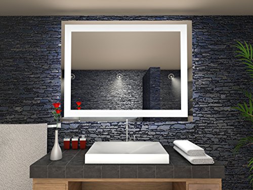 Toulon Badspiegel mit LED Beleuchtung - B: 60 cm x H: 60 cm