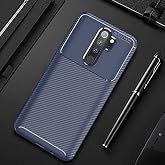 Spia Xiaomi Redmi Note 8 Pro ile uyumlu Kılıf Lacivert Karbon Silikon Orijinal Esnek İnce Geliştirilmiş Dayanıklı Darbe Karşı
