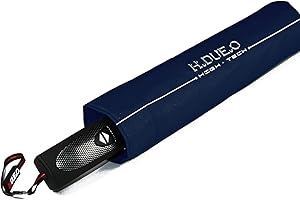 H.DUE.O HIGH-TECH Ombrello Grande da Pioggia XXL Automatico Cupola 124 Cm. Ombrello Maxi Uomo Antivento Robusto Alta Resistenza Lunga Durata [STINGRAY]