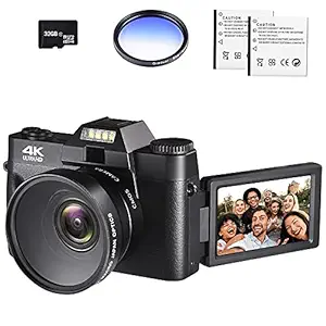 4K Digital Vlogging Camera for YouTube 4k Camcorder HD 1080P 48MP Video Camera with WiFi Connection 3.0