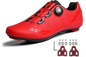 Treer Scarpe Ciclismo Unisex Scarpe Ciclismo Strada con Blocco Pedale Scarpe MTB Uomo & Donna, Traspiranti Scarpe da Equitazione Scarpe MTB Road SPD Scarpe da Ciclismo da Bici 36-47 EU