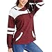 Produktbild Juliyues Damen Kapuzenpullover Frauen Farbblock Patchwork Sweatshirt Langarm Hoodies Jumper Casual Oberteile Tops Bluse