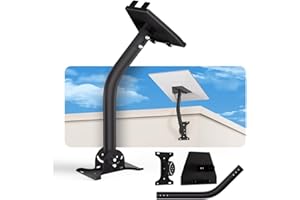 TYEYOBER Starlink Gen 3 Support plat standard, kit de montage plat standard Starlink V3, support mural Starlink V3, pour kit de montage Starlink V3, adaptateur de tuyau réglable，étanche