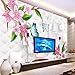 Produktbild Wmbz  Pfirsichschmetterling 3D Soft Pack Tv Hintergrund Benutzerdefinierte Große Wand Grüne Tapete Papel De Parede Para Quarto-400X280Cm