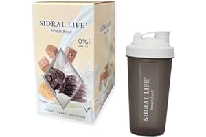 SIDRAL LIFE - MIX Dulce + Shaker 600 ML - Bebidas de sabores dulces y 4 variedades café - Bebidas Instantáneas en Polvo para leche - Saborizantes Sin Azucar y con Vitamina C y B12-16 Sobres