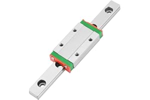 ZUNATE Miniatur Linearschiene Führungsschiene, MGN9H 100mm Mini Lineare Schienenführung 9mm Breite Linear Schiebetür Gide mit ein Erweiterungs Schiebeblock, Anti Rost und Hohe Präzision