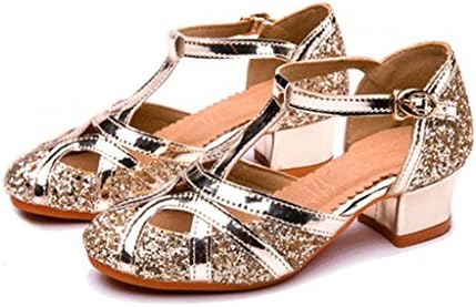 Ychen Kids Children Girls High Heels Latin Dance Shoes(9 UK)