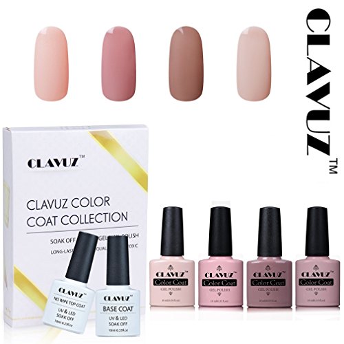 Smalto Semipermanente Smalto per Unghie in Gel UV LED 6pcs Kit con Base Top Coat Manicure Semipermanente Gift Set Soakoff 10ml de Clavuz - 003