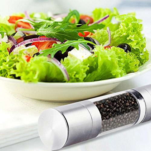 Anpro 2 in 1 Salz und Pfeffermühle mit einstellbarem Edelstahl Schleifer - 7